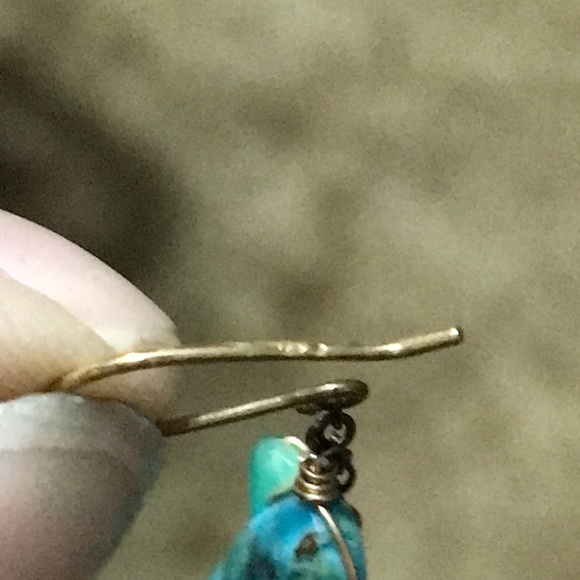 Earrings - 14k YG - Multi Gemstones - 1-3/4” Drop - BOHO - Picture 6 of 8